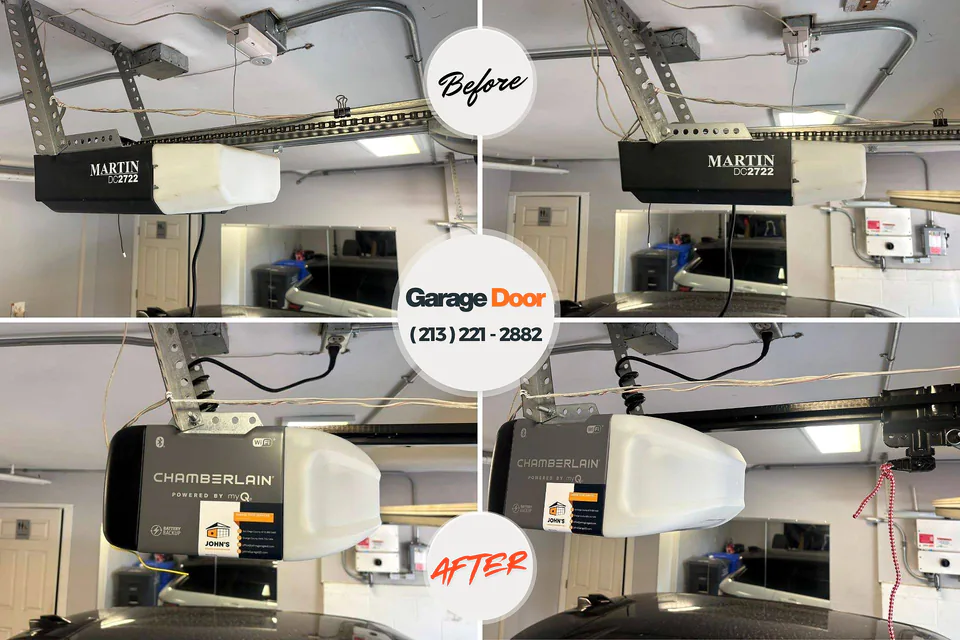 Before and after: garage door repair Glennville, GA